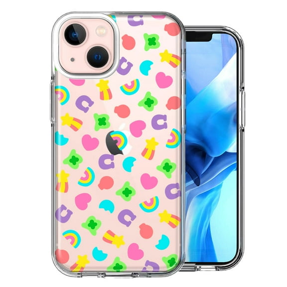 MUNDAZE Case for Apple iPhone 15 Plus Hybrid Shockproof Slim Hard Soft TPU Shell Heavy Duty Protective Phone Cover - Cute Lucky Marshmallow Cereal Nostalgic