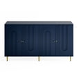 thumbnail image 6 of Lunale 59.84" Modern Lacquered Storage Cabinet with 4 Doors, Sideboard Buffet Cabinet for Living Room, Kitchen, Blue, 6 of 7