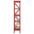 thumbnail image 5 of Manhattan Comfort Jay 18.5" Solid Wood Bookcase with 4 Shelves in Red Wash (CS34003), 5 of 7