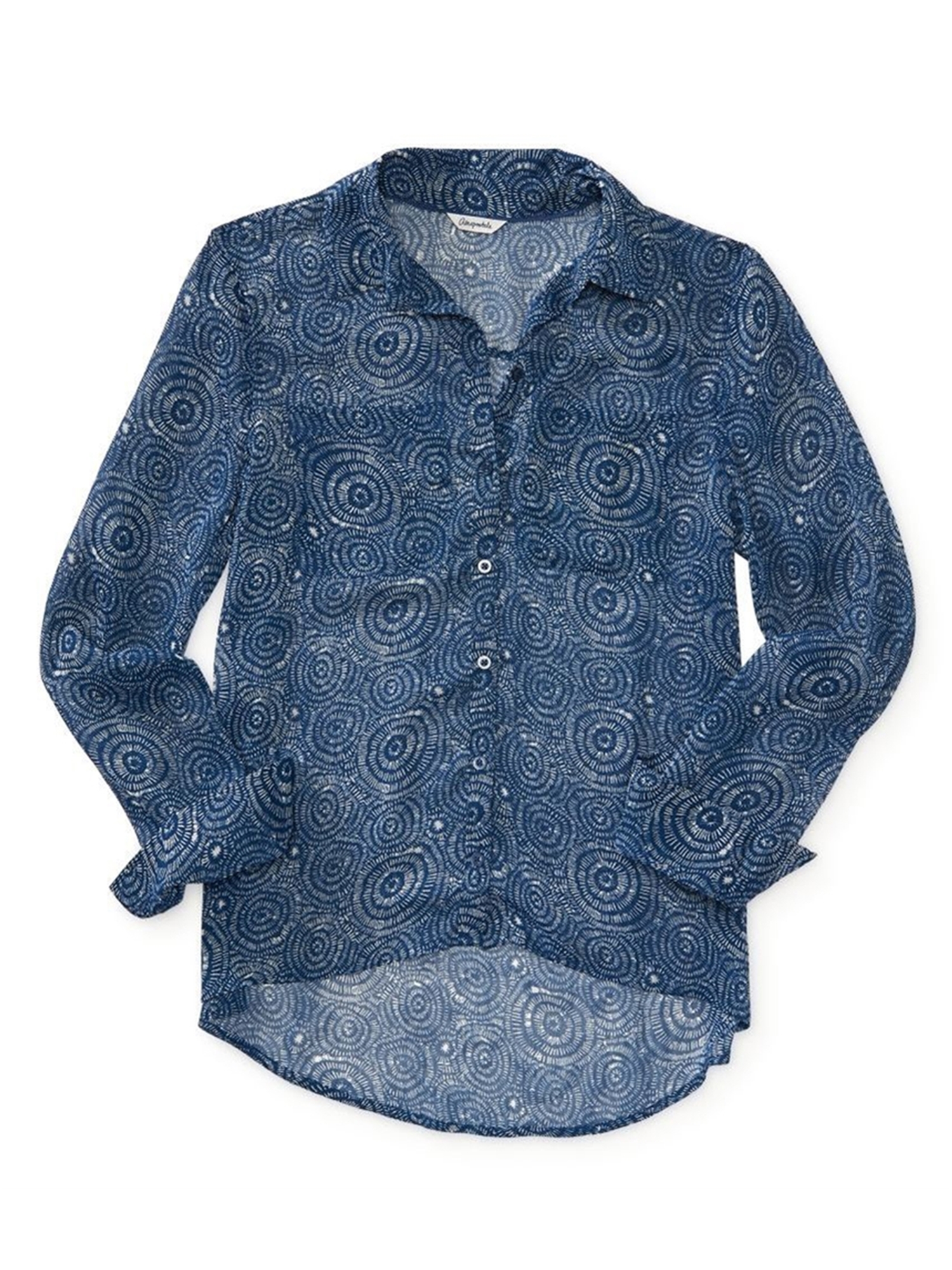 Aeropostale Womens Sheer Button Up 
