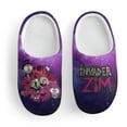 thumbnail image 3 of Invader Zim Logo Kid's Cotton Slippers Winter Warm Soft Plush Slippers with Rubber Sole Non-Slip Indoor Outdoor Slip on Shoes Fluffy House Slippers For Boys Girls Teen, 3 of 8