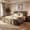 Green, variant on Christopher Knight Home King Size Bed Frame With Linen Upholstered Curved Headboard, Solid Wood Legs, Green