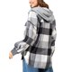 thumbnail image 5 of Txlixc Chaqueta a cuadros para mujeres, chaqueta de botón con capucha de manga larga, chaqueta de calle casual Txlixc moda, 5 of 7