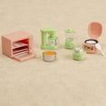 thumbnail image 4 of Toy Clearance! Mini Simulation Miniature Colour Kitchen Small Furniture Plastic Toy Set Dollhouse Playhouse Colorful Mini Kitchen Home Furnishings, Toddler Kids Toys Gift for Boys Girls(Green), 4 of 6