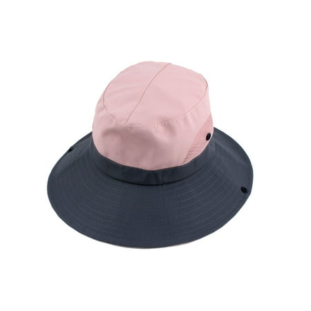Fisherman Polyester Outdoor Sports Adjustable Strap Wide Brim Sun Protector Boonie Summer Cap Fishing Hat