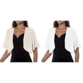 thumbnail image 1 of (2-Pack) Rinsvye Women Solid Mesh Plus Size Cardigans for Women 3X Irregular Short Sleeve Loose Long Sleeve Cardigan for Women Plus Size Cardigan Beach Holiday Tops, 1 of 6