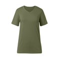 thumbnail image 5 of Women's Fashion Deep V Neck Short Sleeve Tops - Solid Color, Polyester Blend, Slim Fit, Perfect for Daily and Party Wear, 5 of 5