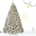 thumbnail image 5 of 9FT Snow-Flocked Pre-Lit Christmas Tree with 900 Warm White Lights, 1800 Lush Branch Tips & Effortless Hinged Assembly, Realistic Green & White Artificial Xmas Tree for Elegant Holiday Decor, 5 of 8