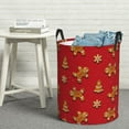 thumbnail image 6 of Fuzoiu Gingerbread Man Print Circular Hamper,Laundry Basket with Handle,Collapsible Laundry,Dirty Clothes Storage Basket,for Bedroom Bathroom Dorm Living Room-, 6 of 6