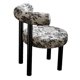 thumbnail image 3 of Silla de tocador moderna y duradera con respaldo, muebles para el hogar, cómoda para Pierna negra, 3 of 9