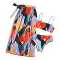 thumbnail image 4 of Conjuntos de bikini para mujer con estampado floral, parte de bikini de traje de baño transpirable, traje de baño de bikini halter para playa M, 4 of 8