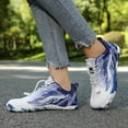 thumbnail image 3 of Rokment Women's Men's Barefoot Hiking Climbing Trekking Shoes Outdoor Sport Athletic Wide Toe Waterproof Non Slip Trail-Running Workout Fitness Exercise Trainners Dark Blue Size 9.5, 3 of 6
