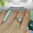 thumbnail image 5 of Pear Engagement Ring for Women by Ginger Lyne 1.5 Ct 8A CZ Sterling Silver Wedding Ring, 5 of 7