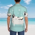 thumbnail image 5 of Salouo French Bulldog Taking a Bath for Hawaiian Shirt for Men,Summer Beach Casual Short Sleeve Button Down Shirts Men's Regular-Fit Short-Sleeve Print Shirt -Medium, 5 of 6