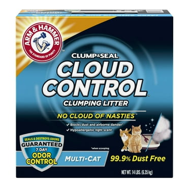 ARM & HAMMER Cloud Control Multi-Cat Clumping Cat Litter with Hypoallergenic Light Scent, 14 lb (Pack of 2)