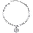 thumbnail image 1 of WEIS 4.5mm Figaro Gold Chain Anklets with Initial Ankle Bracelet for Women Teens 22-27cm Length-Adjustable,Customizable (Send Gift Box), 1 of 7
