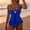 *Blue, variant on ClodeEU Women's Center Ring Flyaway Tankini Set,V-Neck Two-Piece Swimsuit, Tummy Control Bathing Suit Blue,Womens Plus L