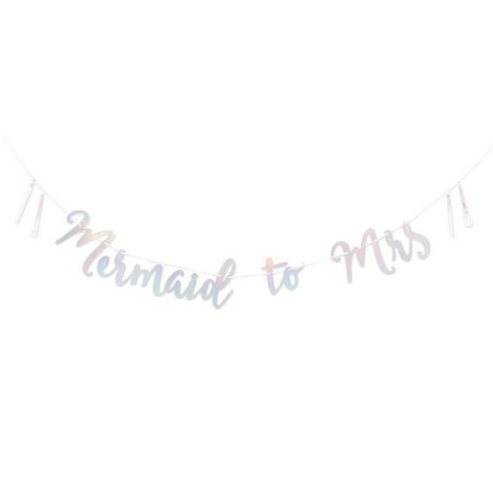Weddingstar Paper Bachelorette Party Banner - Mermaid To Mrs