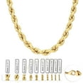 thumbnail image 2 of 10K Yellow Gold 1.8mm-9mm Hollow Rope Chain Necklace 16"-30", 2 of 38