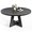 Black, variant on LITTLE TREE Round Dining Table for 4-6 People, 47 Inches White Circle Dinner Kitchen Dining Room Table with Wooden Pedestal Base for Kitchen, Living Room
