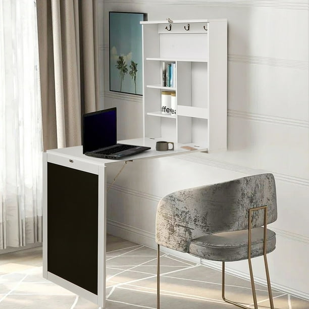 Veryke Wall Mount Folding Table, Foldout Convertible Desk, Laptop Desk