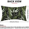 thumbnail image 3 of Green Leaf Plant Lumbar Pillow Covers 12X20 Inch Herbs Botanical Fern Vintage Leaves Floral Decorative Pillow Cases Set of 2 Black Throw Pillows Farmhouse Home Decor For Sofa Couch Cushion Outdoor, 3 of 6