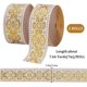 thumbnail image 2 of Cinta Jacquard de 15 yardas x 1,3 pulgadas, color dorado metálico, étnico, bordada, tejido satinado, rollo de tela bohemia de doble cara, con diseño floral, para coser, envolver y adornar., 2 of 9