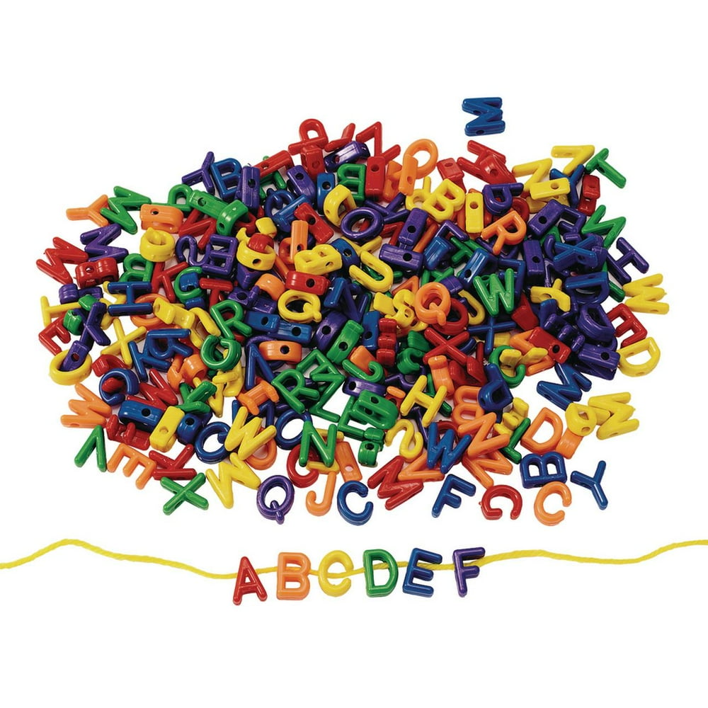 Colorations Big Letter Beads, Plastic, 300 Pieces, Language, Arts