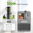 thumbnail image 2 of Masticating Slow Cold Press Juicer with Extra Wide Feed Chute for Vegetables and Fruits - Open Box, 2 of 5