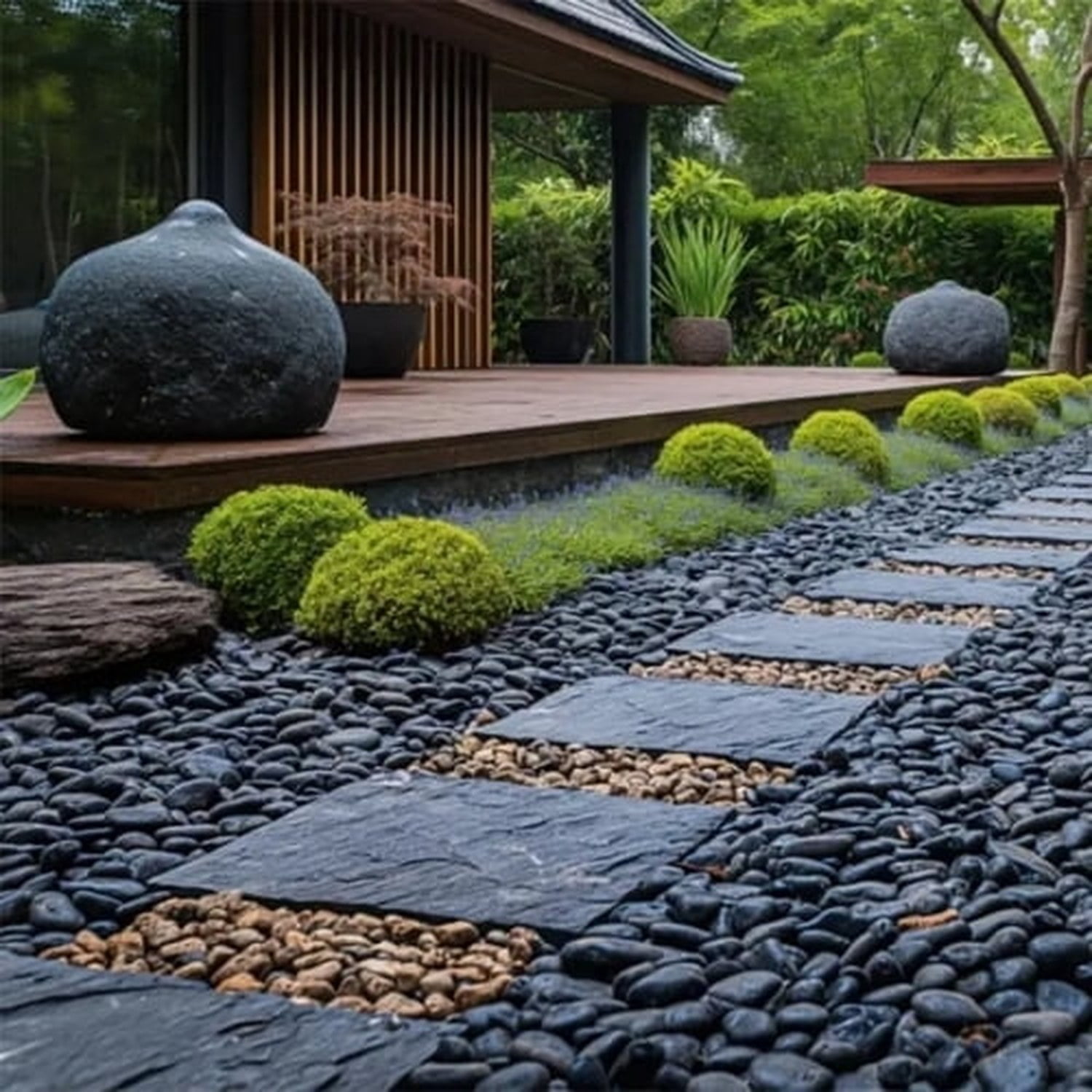 38lbs Black River Rocks, 2-3 Inch Polished Pebbles. Ideal For Plant Decoration, Vase Filling, Aquarium Landscaping, And Various Indoor Outdoor Decoration