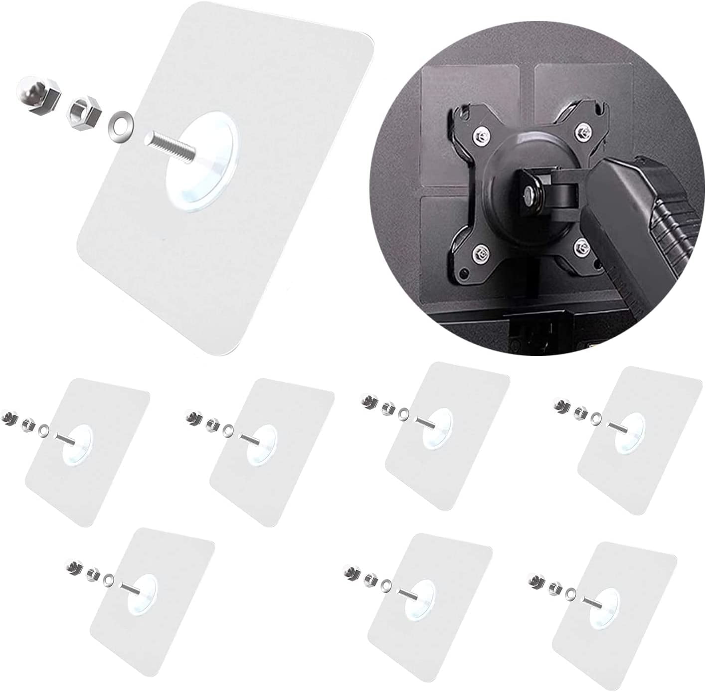 VESA Mount Adapter for NonVesa Monitors,2 Set Adhesive Interface