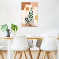 thumbnail image 5 of Boho Minimalist Wall Art Mid Century Modern Plant Green and Gold Leaf Botanical Canvas Wall Art Abstract Painting Art Home Decor For Bathroom Living Room Bedroom Framed Ready To Hang, 16x24 Inch, 5 of 6