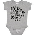 thumbnail image 3 of Inktastic Life is Better at the Beach with Sunshine Seashell and Palm Trees Boys or Girls Baby Bodysuit, 3 of 5