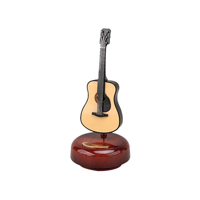 Classic Musical Instrument Music Box Wind Up Desktop Ornament Simulation Gift For Family Children Friend In Red 3.74X3.74X8.46 Inches B B