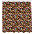 thumbnail image 3 of Ambesonne Cartoon Shower Curtain, Colorful Monster Pattern, 69"Wx75"L, Multicolor, 3 of 3