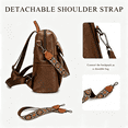 thumbnail image 4 of HONGLONG Women Leather Backpack Purse, Convertible Anti-theft Travel Backpack 2 Pcs Large Capacity Shoulder Bag Handbag Wallet Set for Work Shopping Travel, 4 of 7