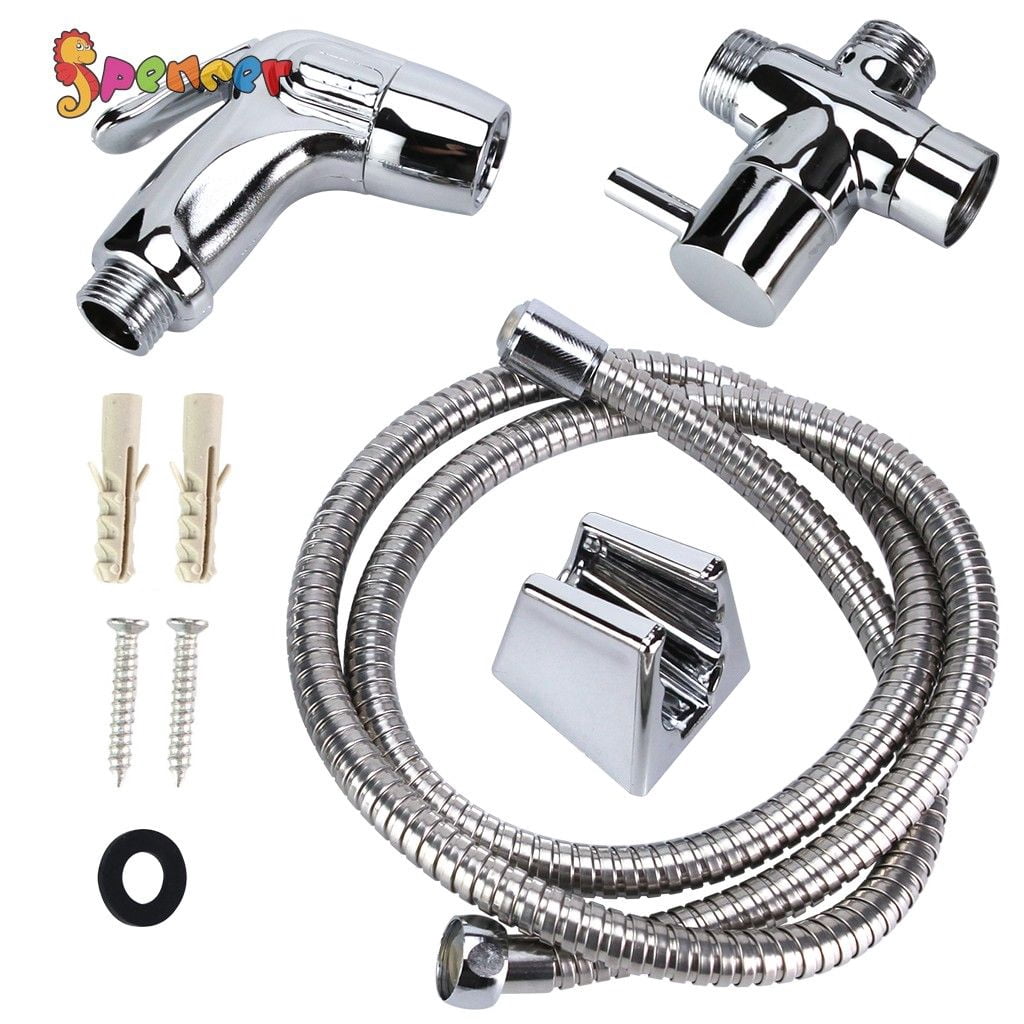 Spencer Stainless Steel Toilet Handheld Bidet Sprayer Kit Bathroom Shower Water Spray Head Set