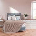 thumbnail image 2 of Cobija Matrimonial Frazada Ultra Suave Ligera Beige GAON, 2 of 10