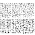 thumbnail image 1 of 6 Sheets Valentine's Day Nail Art Stickers DIY Abstract Nail Decal Nail Sticker, 1 of 10