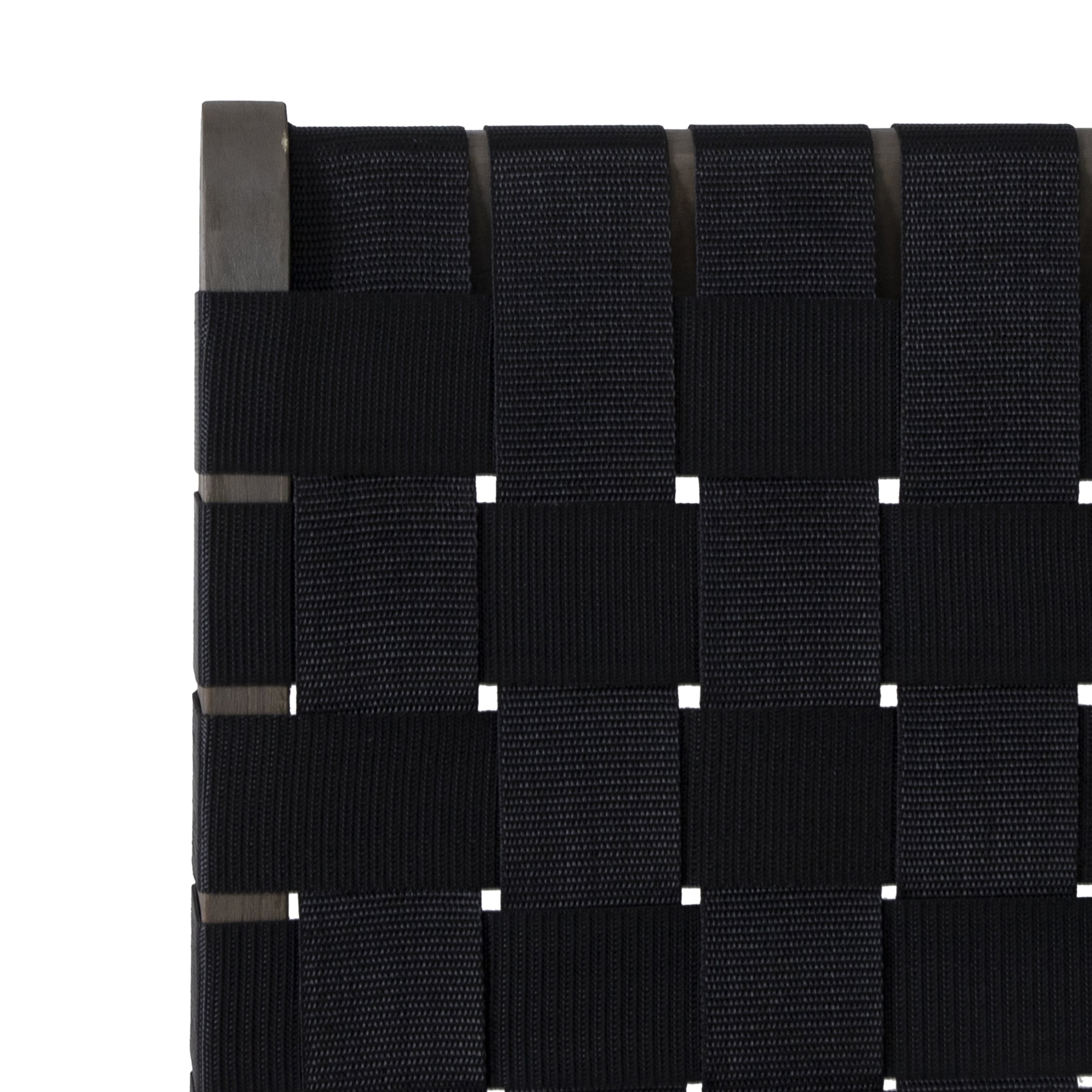 Morganton Rope Weave Outdoor Chat Set, Black and Teak