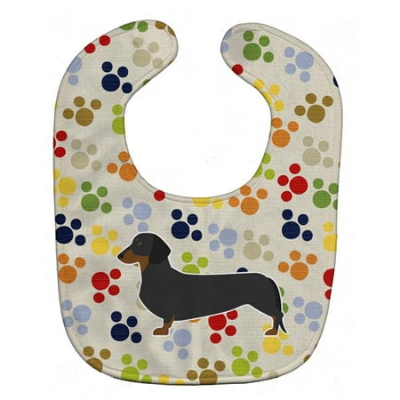 

Dachshund Pawprints Baby Bib