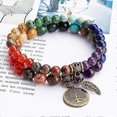 thumbnail image 5 of Chakra Bracelets for Women - Healing Crystals Women Natural Gemstones Yoga Reiki Bangle- A Set of Double Bracelets, 5 of 5