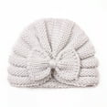 thumbnail image 2 of Upioiwer Sun Hat 0-3 Months Hats 6-12 Months Sun Hat Toddler Girl Toddler Baby Boys Girls Knitted Cap Beaniess Solid Cotton Bowknot Elastics Turban Hat Baby Sun Hats 0-6 Months, 2 of 3