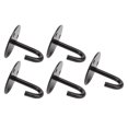 thumbnail image 1 of Placa De Ojo, Negro, 5 Piezas En Forma De J, Soporte De Techo Resistente, Rodamiento De Alta Carga, Acero Inoxidable 304 Para Hamaca Para Sacos De Arena De Techo, 1 of 8