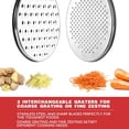 thumbnail image 2 of NOGIS Cheese Grater with storage bowl and Lid - Vegetable Shredder-Ginger Grinder for Garlic, Lemon& Chocolate with Cleaning Brush ,BPA Free(Red), 2 of 6