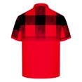 thumbnail image 5 of ZRGHAOYLQ Business Casual Golf Henley Work Shirts Plus Size Button Up V Neck Shirt Tops Mens Big and Tall Short Sleeve Collared Shirts Gym Muscle Plaid Pullover Tshirt, 5 of 5