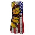 thumbnail image 4 of Mini vestido de mujer con cuello redondo y estampado sin mangas sexy a la moda del Día de la Independencia Pompotops ghjkhdj3340, 4 of 4