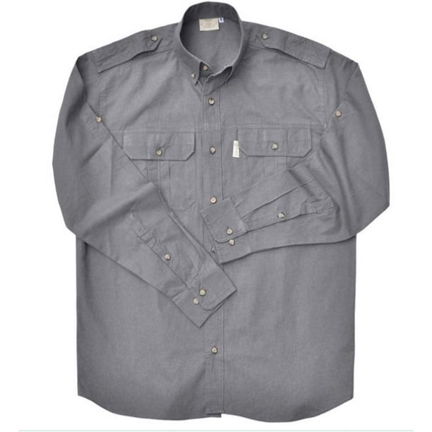 TAG Safari - Tag Safari Men's Olive Size Large Trail Long Sleeve Shirt w Chest Pockets - Walmart