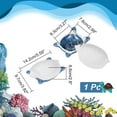 thumbnail image 2 of Turtle Ceramic Jewelry Dish Tray Ocean Style Porcelain Storage Jar with Lid Ring Earring Holder Storage Containers for Jewelry Rings Necklaces Earring White and Blue, 2 of 6
