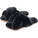 thumbnail image 1 of Zapatillas de piel para mujer, chanclas con puntera abierta, acogedora casa, sandalias de espuma viscoelástica, suaves, planas, cómodas, antideslizantes, spa, interiores y exteriores, 1 of 6